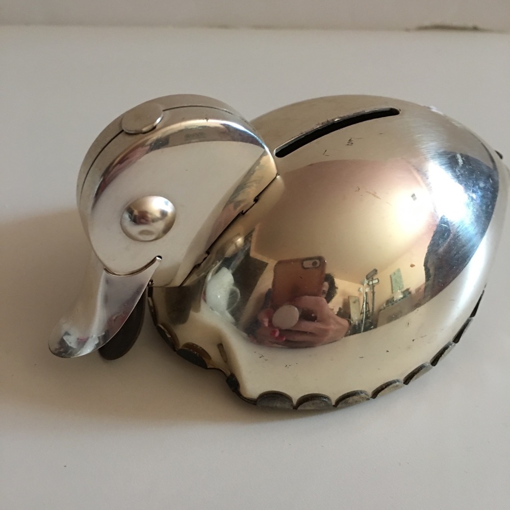 Vintage 40 50 Retro Tin Mid century modern Minimalist Rocking Duck Bank - Picture 1 of 11